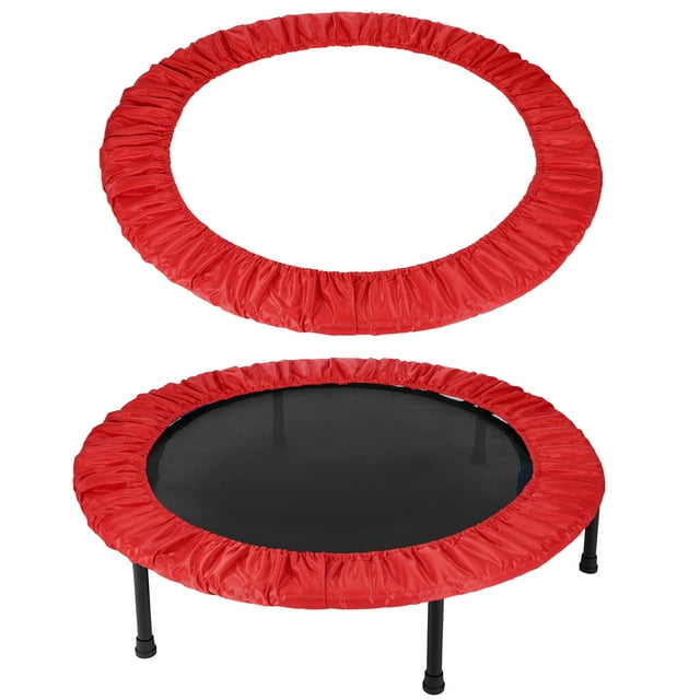 Uxcell Couverture de Ressort pour Trampolines, Petite Couverture de Remplacement Ronde 6 Trous pour Entraînement Physique Intérieur 36 Pouces & Rouge