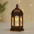 thumbnail image 3 of LED Wind Lights Ramadan Lantern Lamp Hanging Candle Lanterns for Event Decor bronze gold, 3 of 8
