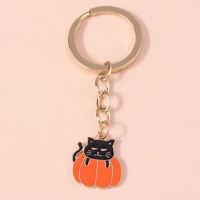 LLavero de Navidad de esmalte lindo, campana, ciervo, muñeco de nieve, llaveros para decoración de bolso, regalo DIY, colgantes de joyería, accesorios