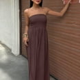 thumbnail image 4 of Women’s Strapless Maxi Dress Casual Tube Top Sundress Sleeveless Flowy A-Line Summer Beach Dresses, 4 of 9