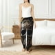 thumbnail image 4 of Fotbe Gold Pattern Black Skull Pantalones de Pijama para Mujer, Pantalones de Dormir, Pantalones Pj con Cordón y Bolsillos-Medium, 4 of 6