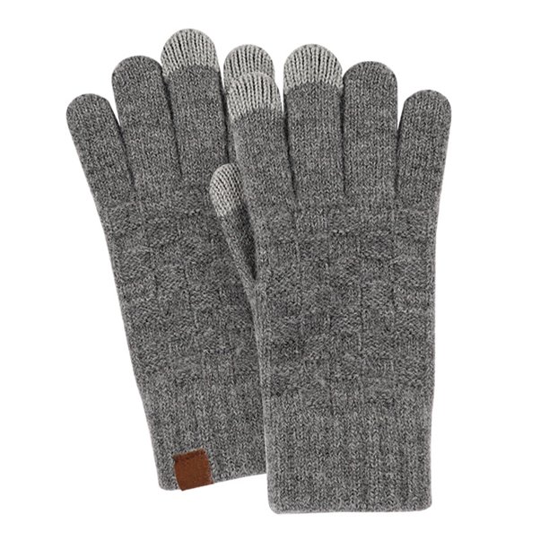 Guantes de invierno para mujer de punto trenzado para mensajes de texto con pantalla táctil y smartphone