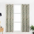 thumbnail image 5 of Hokiten Green Botanical Christmas Blackout Curtains | Light Blocking Print Window Curtains, Rustic Xmas Berry Red Thermal Insulated Window Drapes for Living Room Kitchen Cafe (2 Panels, 104"W x 45"L), 5 of 7