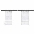 thumbnail image 1 of 2 Pack Mesh Shower Organizer Hanging Mesh Pockets Bathroom Caddy 6 Pockets Hang Curtain Rod with 4 Rings, Shampoo Shower Organizer, Quick Dry, Space Saving, 1 of 2