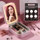 thumbnail image 2 of Funda para espejo de maquillaje BS-MALL Travel con LED rosa claro, 2 of 6