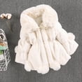 thumbnail image 2 of Hduncf Toddler Girls Winter Fleece Coat Kids Hooded Faux Fleece Jacket Baby Warm Outwear White 1-2 Years, 2 of 9