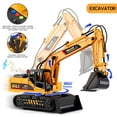 thumbnail image 4 of Camión de ingeniería de construcción de juguete LerBao con excavadora y volquete, 4 of 6