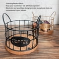 thumbnail image 4 of Soporte de Vaina de Café, Cesta de Almacenamiento de Vaina de Café Base Moderna de Madera Cesta de Alambre de Hierro A Prueba de Óxido Aperta de Ancho Para Mostrador, 4 of 7
