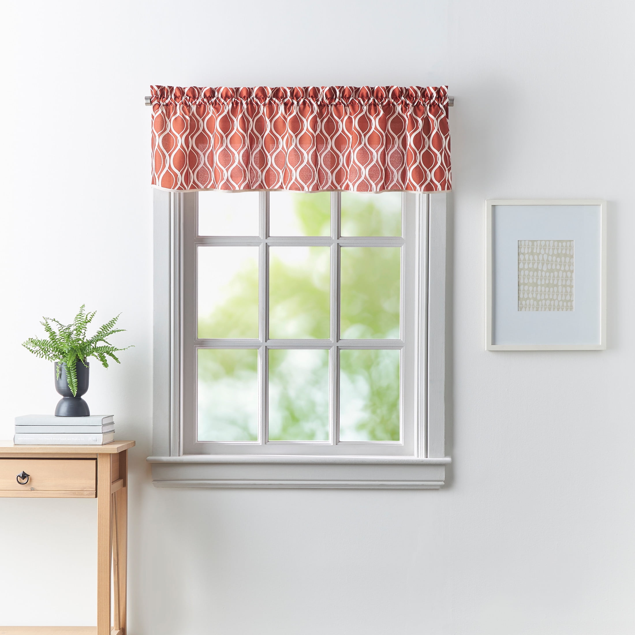 Curtainworks Morocco Valance, Clay, 100% Polyester, 58"W x 14"L, 1 Piece, Adult