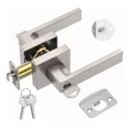 thumbnail image 1 of Cerradura Manija Seguridad Cuadrada Puerta Recamara Baño, 1 of 7