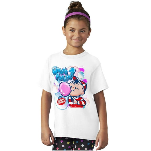 Airbrushed Dubble Bubble Whats Poppin Crewneck T Shirts Boy Girl Teen Brisco Brands L