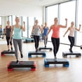 thumbnail image 2 of Gymax 3-in-1 Aerobic Step Platform SetAdjustable Workout Stepper Surface for HomeGym Red & Black, 2 of 9