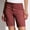 Wine, variant on Sakmal High Waisted Womens Khaki Shorts Knee Length Straight Leg Work Chino Green Solid Trendy Ladies Shorts with Pockets