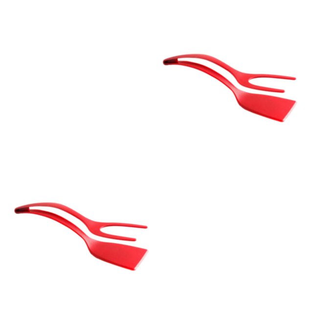 VONKY Pinces à Œufs Frits Polyvalent Large Application Faite avec Nylon Rouge Facile 2Set