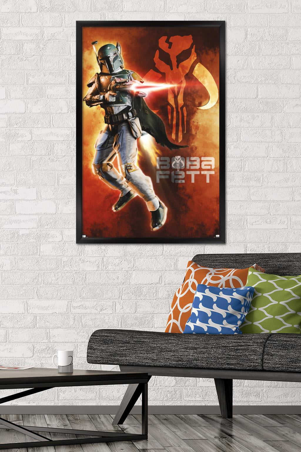 Star Wars: Saga - Boba Fett - Mythosaur Skull Wall Poster, 22.375" x 34", Framed