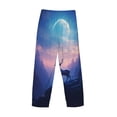 thumbnail image 3 of Vsdgher Night Sky Elk Print Mens Pajama Pants Sleep & Lounge Pants, PJ Bottoms With elastic waistb and Pockets, 3 of 5