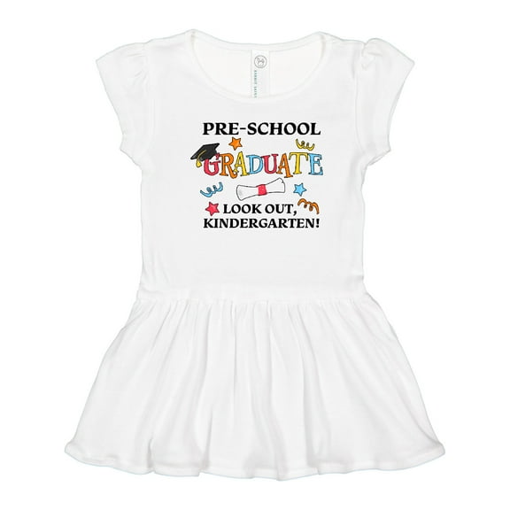 Inktastic Pre-School Graduate Look Out, Kindergarten Girls Toddler Dress