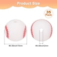 thumbnail image 3 of 35-Pack Cuentas de Pelotas Deportivas 15mm Blancas Redondas de Goma para Manualidades/ Pulsera/ Collar, 3 of 7