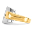 thumbnail image 4 of Ladies 14K Yellow and White Gold Polished Buckle Ring, 4 of 5