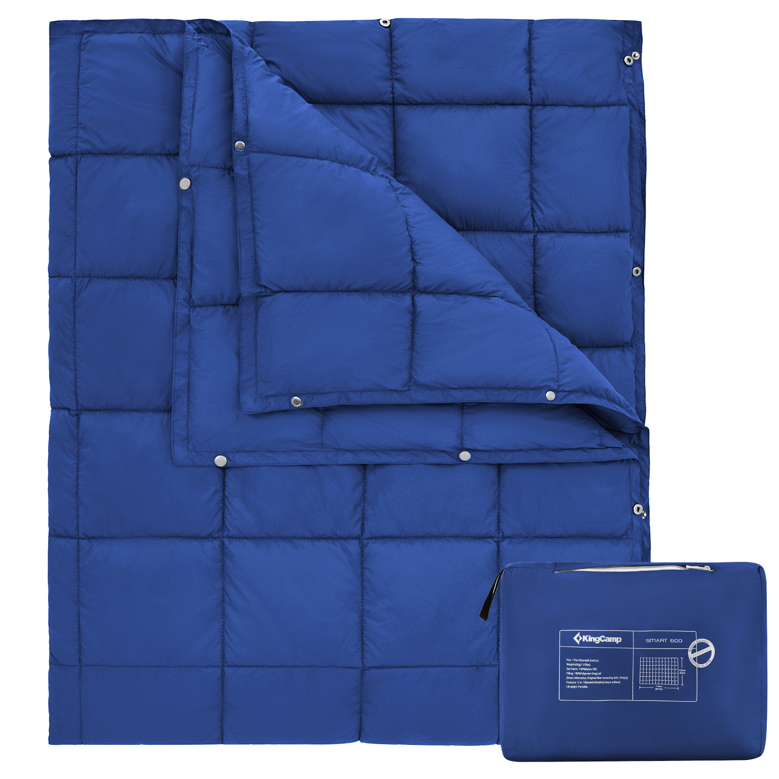 KingCamp Lightweight Camping Blanket Queen Size Wearable Warm Compact