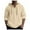 Beige, variant on Hooded Shirts for Men Spring Summer Long Sleeve Lightweight Pullover Hoodies Beach Shirts Linen Shirt
