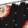 thumbnail image 3 of Black Christmas Santa Pattern Shower Curtain 72"x84" ,Bathroom Decorative Shower Curtains Set with 12 Hooks,Modern Waterproof Washable Shower Curtain, 3 of 6