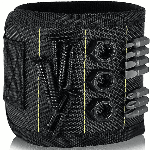 FEKOTS Magnetic Wristband Premium Nylon with Powerful Magnets for Holding Screws, Nails, Drill Bits, Adjustable, One Size,magnetic wristband for tools