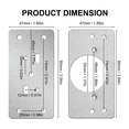 thumbnail image 1 of Lot de 4 Plaque de Réparation de Charnière d'Armoire avec 2 Superpositions Complètes Kit de Réparation de Charnières pour Armoire, 1 of 6
