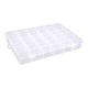 thumbnail image 4 of Caja organizadora de plástico resistente para hilos de bordar y joyas, con compartimentos para guardarlas. 36 celdas, 4 of 9