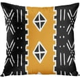 thumbnail image 4 of Set of 4 Throw Pillow Cover 18x18 Inch The Essence of African Tribal Mud Cloth Inspired Earth Colors Geometric Home Decor Pillowcase Square Cushion Cover for Sofa Bed Couch, 4 of 5