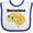 White and Royal, variant on Inktastic Neuroscience Brain Boys or Girls Baby Bib