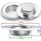 thumbnail image 3 of 2 filtros para fregadero de cocina, filtro de acero inoxidable, rejilla para fregadero (grande), 3 of 5