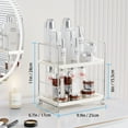 thumbnail image 3 of 2-Tier Bathroom Countertop Organizer, Kitchen Spice Rack or Makeup Skin Organizer Vanity Bedroom Storage Tray (Silver), 3 of 7