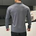 thumbnail image 4 of BangWanChi Men's Casual Solid Color Flap Button Shirts Long Sleeve Pullovers Lapel Top, 4 of 6