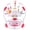 Pink, variant on SUGIFT Height Adjustable Bouncer Activity Center Saucer with 360 Degree Rotating Seat, Interactive Toys, Music Tray and Removable Foot Pad for Nursery Play, Blue