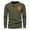 Army Green, variant on TMOYZQ Men's Long Sleeve Shirts Spring Casual Crewneck Pullover T-Shirt Stretch Textured Knit Tee Slim Fit Soft Button Up Blouse Tops with Pocket