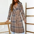 thumbnail image 2 of Womens Casual Flannel Plaid Button-Down Jacket Long Sleeve Lapel Pocketed Shacket Coat, 2 of 8