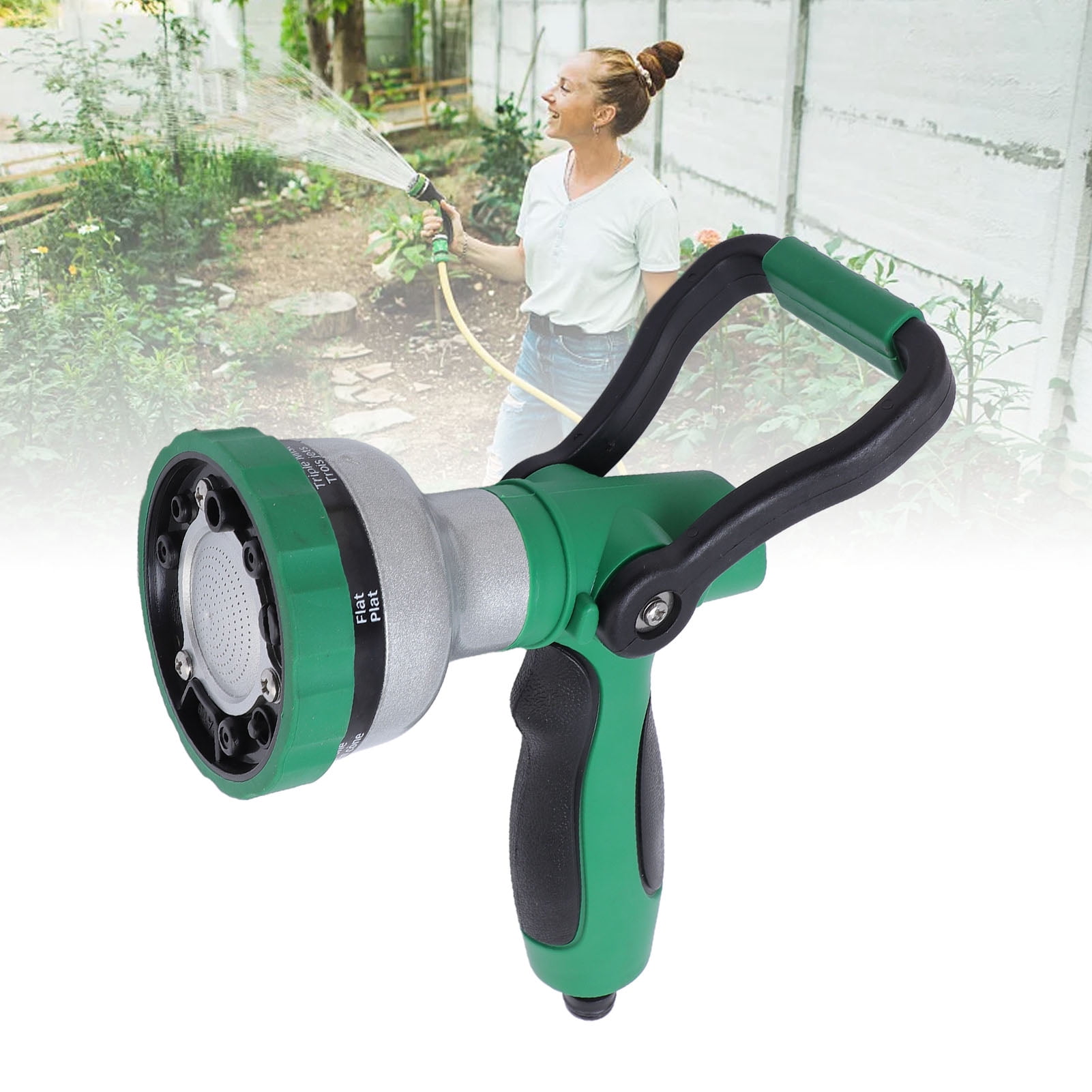 Riousery Heavy Duty Garden Hose Nozzle High Pressure Multifunctional Spray Nozzle (9.45 inches / 24 cm)