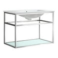 thumbnail image 6 of Pierre 30 Single, Open Shelf, Chrome Metal Frame Bathroom Vanity, 6 of 12