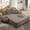 Camel, variant on 48.5'' Oversized Chaise Lounge Indoor, Convertible Boneless Couch, Plush Corduroy Daybed with 3 Pillows, Side Pocket, Upholstered Small Full Size Sofa Bed for Living Room, Balcony, Black