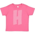 thumbnail image 3 of Inktastic Pink and White Polka Dots Letter H Boys or Girls Toddler T-Shirt, 3 of 5