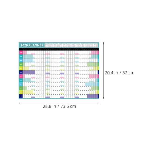 ETHZZLE 2026 Large Monthly Wall Calendar with Clear Layout, Hangable Year Planner for Easy Organization