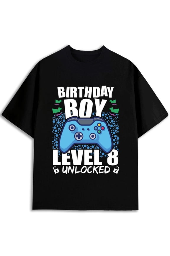 Level 8 Birthday Boy Tee men's funny t shirts black elegantly short Cool shirts, Funny shirts, t shirt Classic Unisex Shirt Cotton tshirts