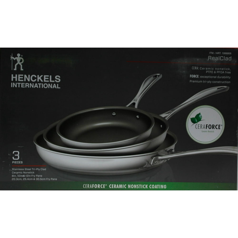 Henckels International 3 piece RealClad Fry Pan 8, 10, 12 inch NEW