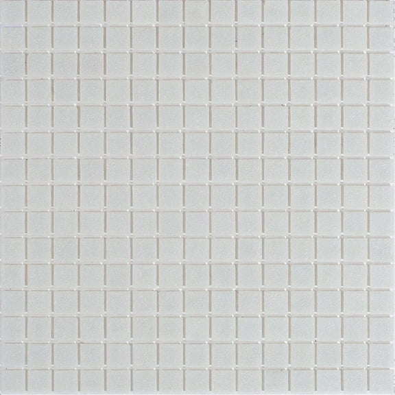 Dune 12 in. x 12 in. Glossy Cloud Gray Glass Mosaic Wall and Floor Tile (20 sq. ft./case) (20-pack)