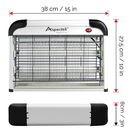 Aspectek - 20W Electronic Bug Zapper - Insect, Fly, Mosquito Killer and
