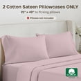 thumbnail image 3 of California Design Den 100% Cotton King Pillow Cases Set of 2 - 500 Thread Count Sateen, Fits King Pillows - Sepia Rose, 3 of 8