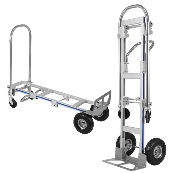 Btidfty Convertible Hand Truck Alloy Fold Handcart Swivel Caster Tow Cart Cargo Trolley Convertible Hand Truck Dolly Cart With Wheels for Delivery Driver/mover