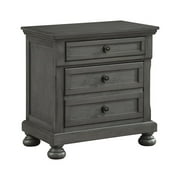Jackson Modern Style 2-Drawer Nightstand Made with Wood in Gray Finish