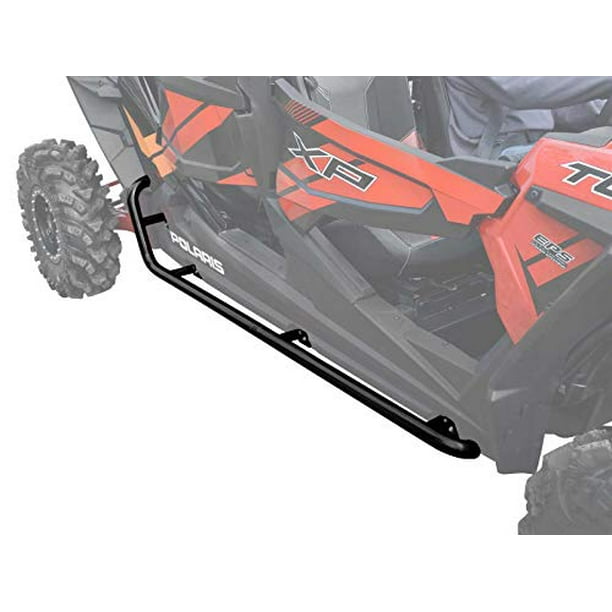 SuperATV Rock Sliding Nerf Bars for 2016+ Polaris RZR XP 4 TurboBlack